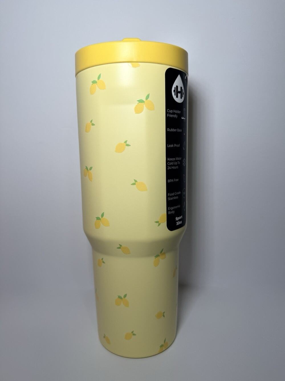 Hydrojug MAIN SQUEEZE LEMON YELLOW 🍋 32oz Sport Traveler Tumbler NWT
